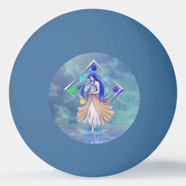 Bolinha De Ping Pong TSDS: Miral Akemi Cobrir Art Solo Water (Frente)