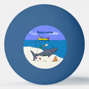 Bolinha De Ping Pong Tubarão-cama engraçado e desenho animado
