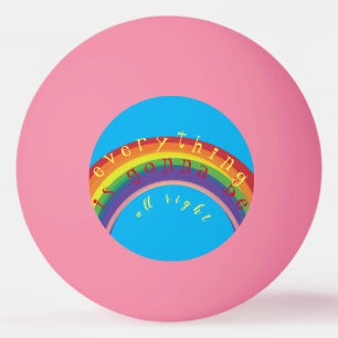 Bolinha De Ping Pong "Tudo vai ficar bem" Rosa