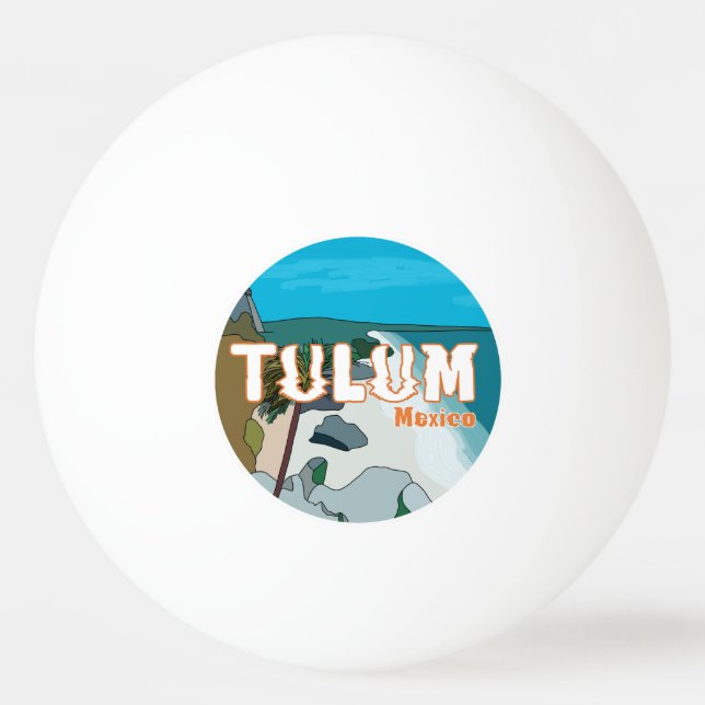 Bolinha De Ping Pong Tulum Mexico Excelente Gift Idea (Frente)