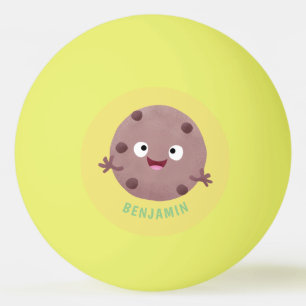Bolinha De Ping Pong Um desenho animado de biscoito de chocolate inteli