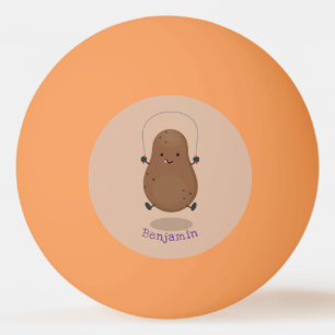 Bolinha De Ping Pong Um desenho animado de corda de batata feliz
