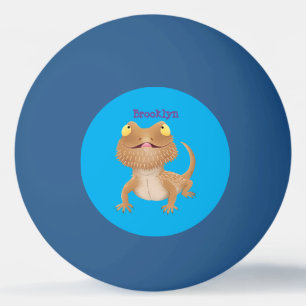 Bolinha De Ping Pong Um desenho animado de lagarto de dragão barbudo