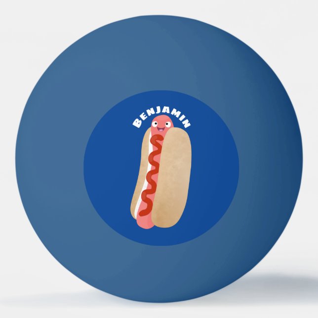 Bolinha De Ping Pong Um desenho animado e engraçado de Weiner (Frente)