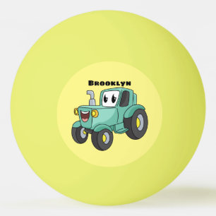 Bolinha De Ping Pong Um desenho animado verde e bonito