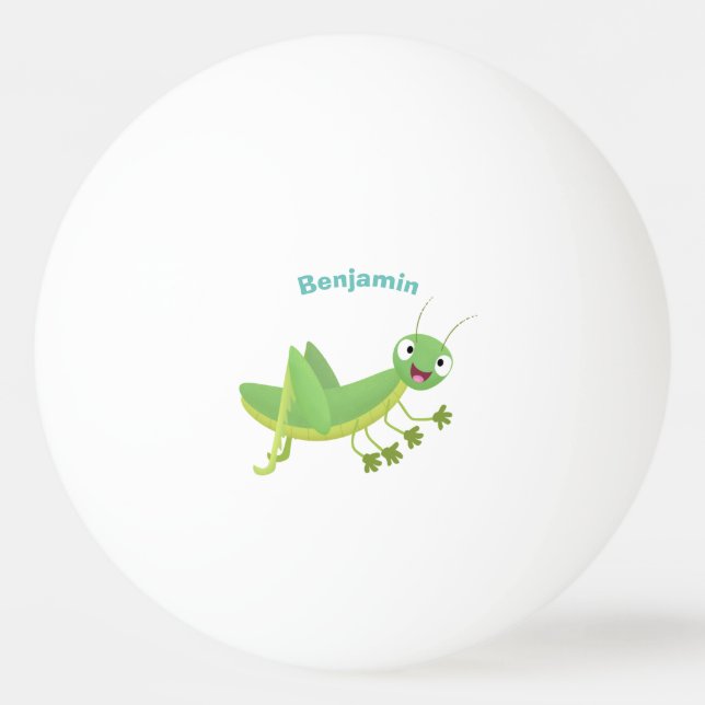 Bolinha De Ping Pong Um desenho animado verde-giro (Frente)