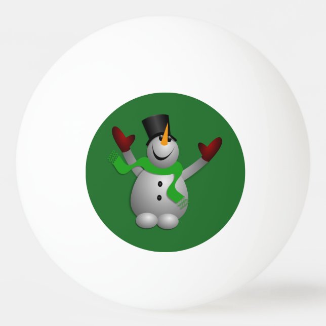 Bolinha De Ping Pong Um Feliz Neve (Frente)