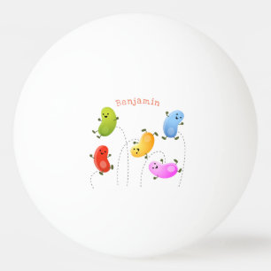 Bolinha De Ping Pong Uma ilustração de cartoon de boas-vindas felizes