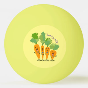 Bolinha De Ping Pong Uma ilustração de desenho animado do quarteto de c