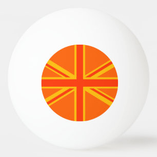 Bolinha De Ping Pong Union Jack alaranjado