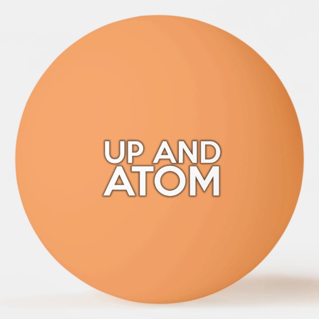 Bolinha De Ping Pong UP E ATOM Science Piada (Frente)