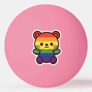 Bolinha De Ping Pong Ursinho Arco-Íris Kawaii - Uma Esmagada LGBTQ+ Org