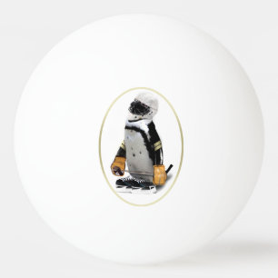 Bolinha De Ping Pong Urso de Hóquei Vestindo Pinguim