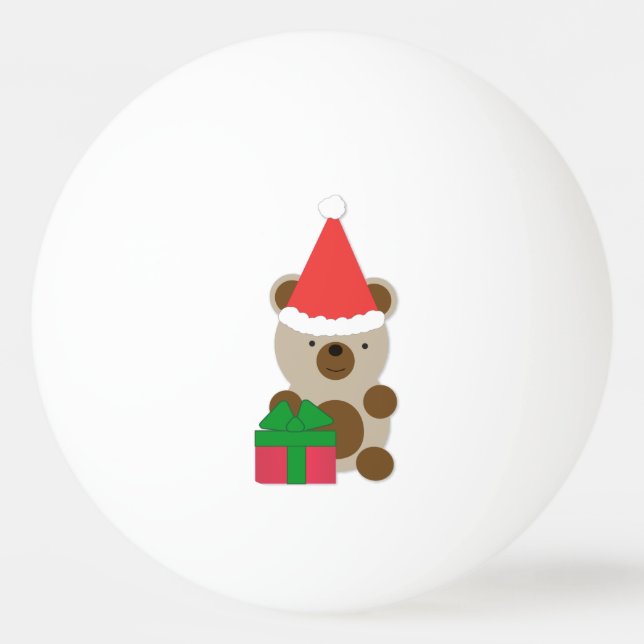 Bolinha De Ping Pong Urso de papais noeis (Frente)