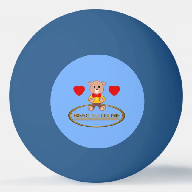 Bolinha De Ping Pong Urso de pelúcia  (Frente)