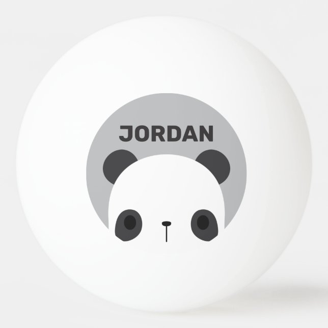 Bolinha De Ping Pong Urso Panda Bonito com Nome Personalizado (Frente)