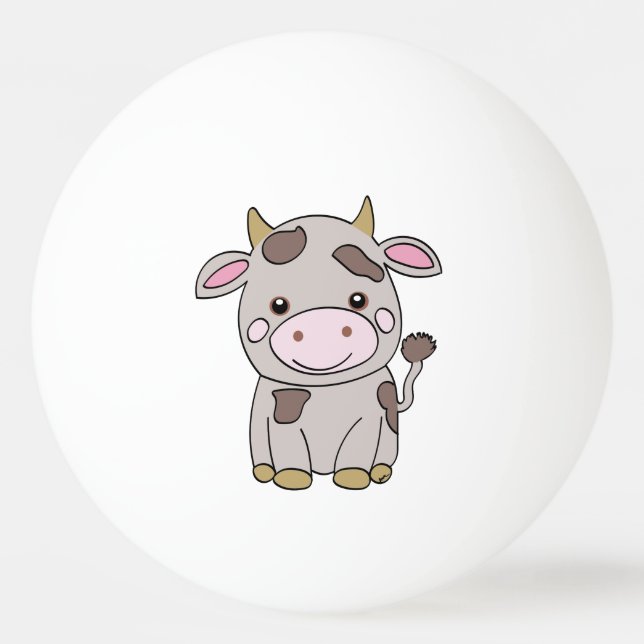 Bolinha De Ping Pong Vaca fofa (Frente)