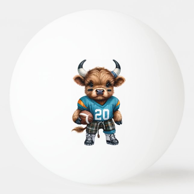 Bolinha De Ping Pong Vacas e Futebol das Highland (Frente)