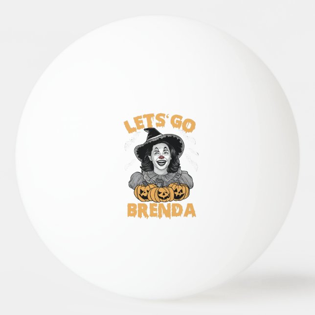 Bolinha De Ping Pong Vamos Go Brenda Spooky Halloween Kamala Harris (Frente)