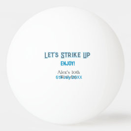 Bolinha De Ping Pong Vamos sobe cinza azul feliz nome de 10 anos