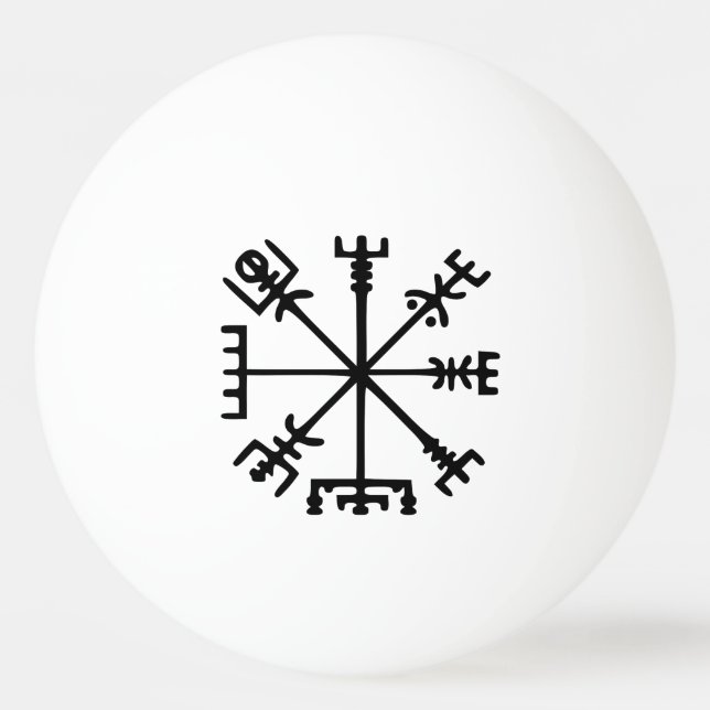 Bolinha De Ping Pong Vegvísir (Viking Compass) (Frente)