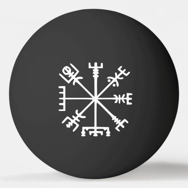 Bolinha De Ping Pong Vegvísir (Viking Compass) Ping Ball (Frente)