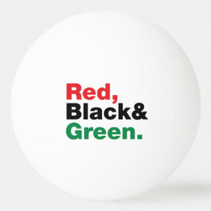 Bolinha De Ping Pong Vermelho, preto & verde