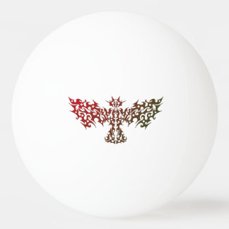 Bolinha De Ping Pong Vermelho Tribal Dragon Bird