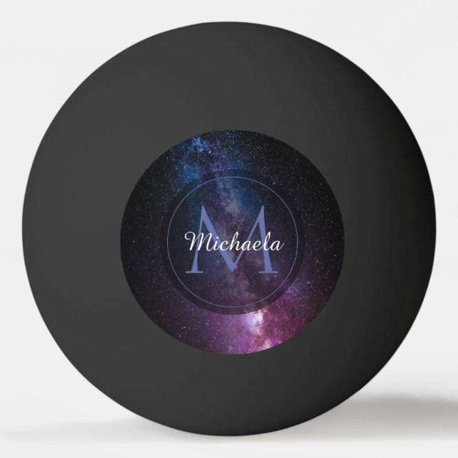 Bolinha De Ping Pong Via Látea, cores brilhantes, monograma personalizá (Frente)