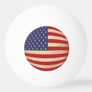 Bolinha De Ping Pong Vintage Grunge American Flag em forma de globo