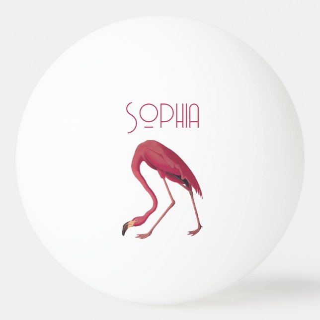 Bolinha De Ping Pong Vintage Pink Flamingo (Frente)