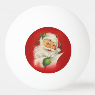 Bolinha De Ping Pong Vintage Santa Claus Natal