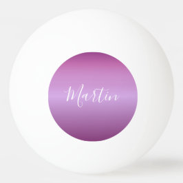 Bolinha De Ping Pong Violeta Roxa e Script Branco Personalizado