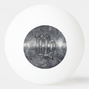 Bolinha De Ping Pong Virgo Zodiac - Símbolo Silver Estilo Incomodado