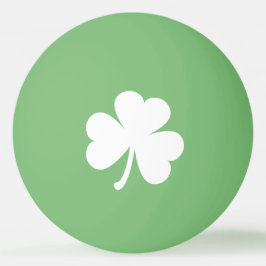 Bolinha De Ping Pong White Irish Shamrock | Verde