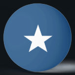 Bolinha De Ping Pong White Star no Azul<br><div class="desc">Estrela branca num bola de ping pong azul.</div>