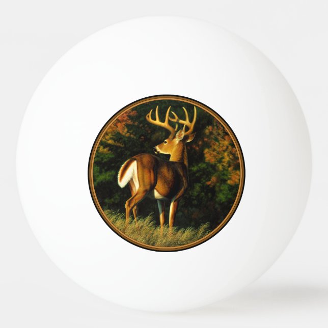 Bolinha De Ping Pong Whitetail Deer Trophy Buck Hunting (Frente)