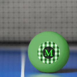 Bolinha De Ping Pong Xadrez Verde Floresta Padrão Personalizado Monogra