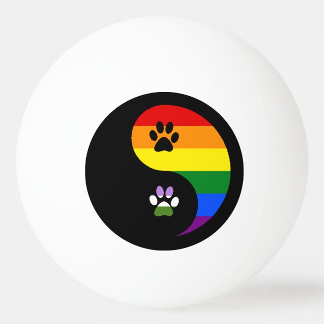 Bolinha De Ping Pong Yin-Yang Genderqueer Ping Pong Ball (Frente)