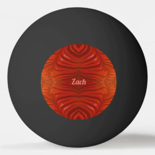 Bolinha De Ping Pong ZACH ~ Tangerine Laranja Vermelho ~