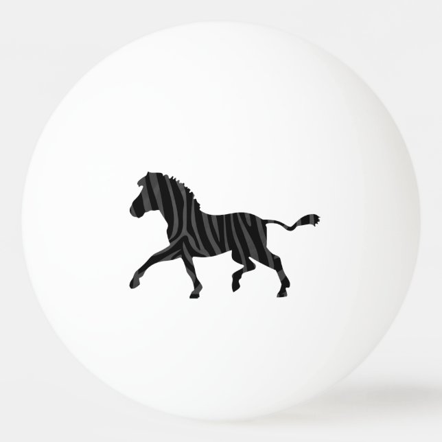 Bolinha De Ping Pong Zebra Black e Cinza Silhouter (Verso)