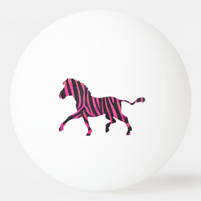 Bolinha De Ping Pong Zebra, preto e rosa quente (Verso)