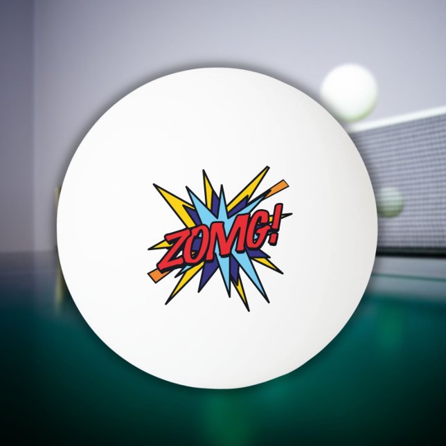 Bolinha De Ping Pong ZOMG Funny Legal Caderno de Cômicas Moderno (ZOMG Funny Cool Comic Book Quote Modern Ping Pong Ball)