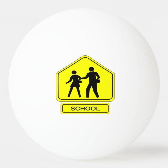 Bolinha De Ping Pong Zona escolar (Frente)