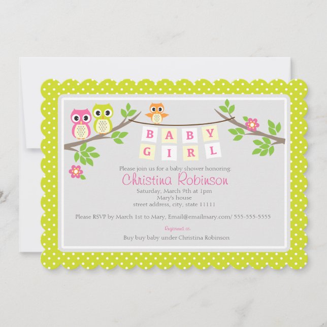 bolinha doce convite para chá de fraldas (Frente)