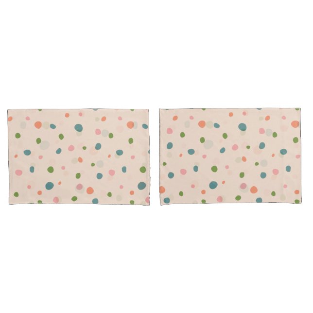 Bolinhas bonitinhas, cor-de-rosa, azul moderno (Frente - conjunto)