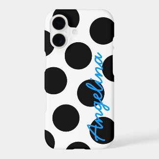 Bolinhas branca e negra personalizada