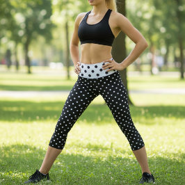 Bolinhas branca e preta com alta largura