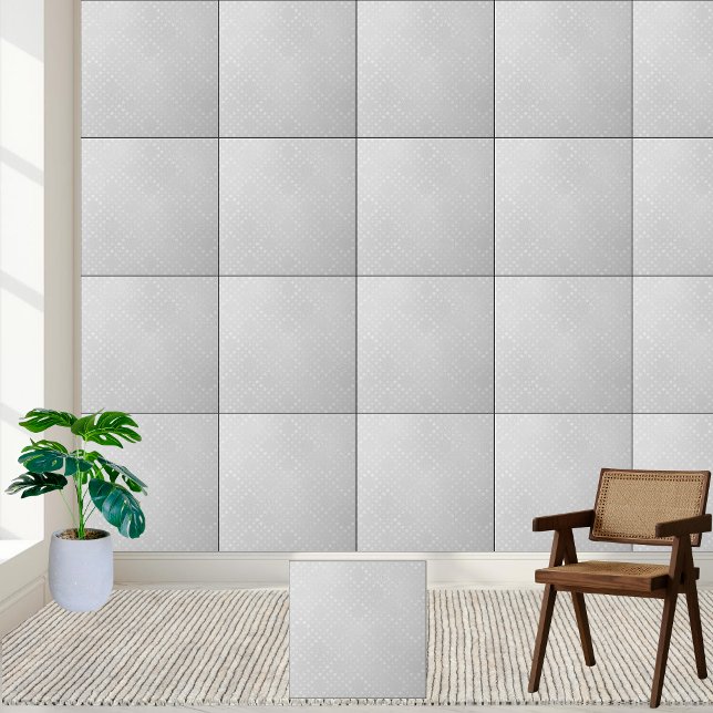 Bolinhas branca moderna e minimalista (Modern & Minimalist White Polka Dot Ceramic Tile)