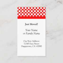 Bolinhas brancas em cartões vermelhos simplesmente